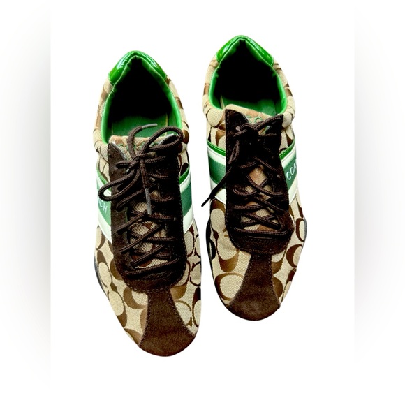 Coach Brown and Green Sneakers - Picture 1 of 10